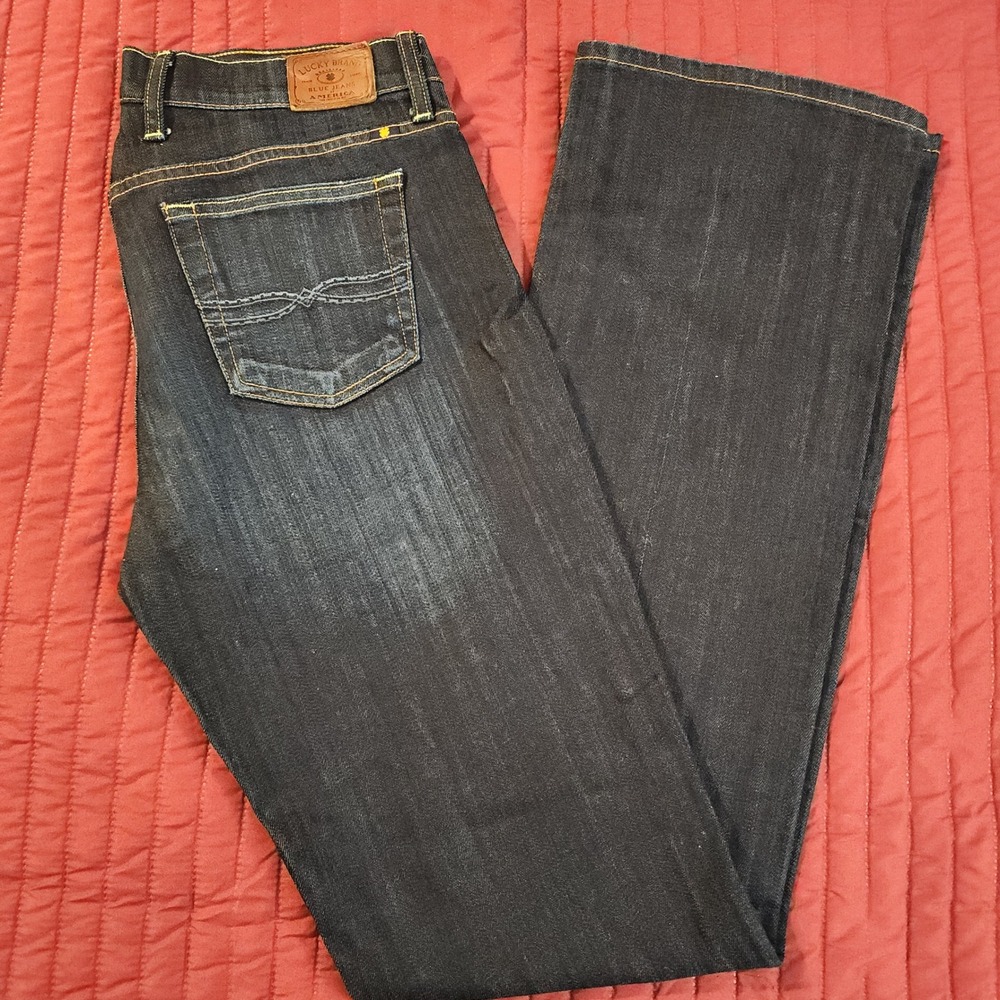 Lucky Brand Easy Rider Jeans Womens 8 29 X-Long Dark Wash Bootcut 7W11237 ZCX